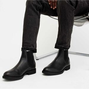 AllSaints Black Leather Chelsea Boots
